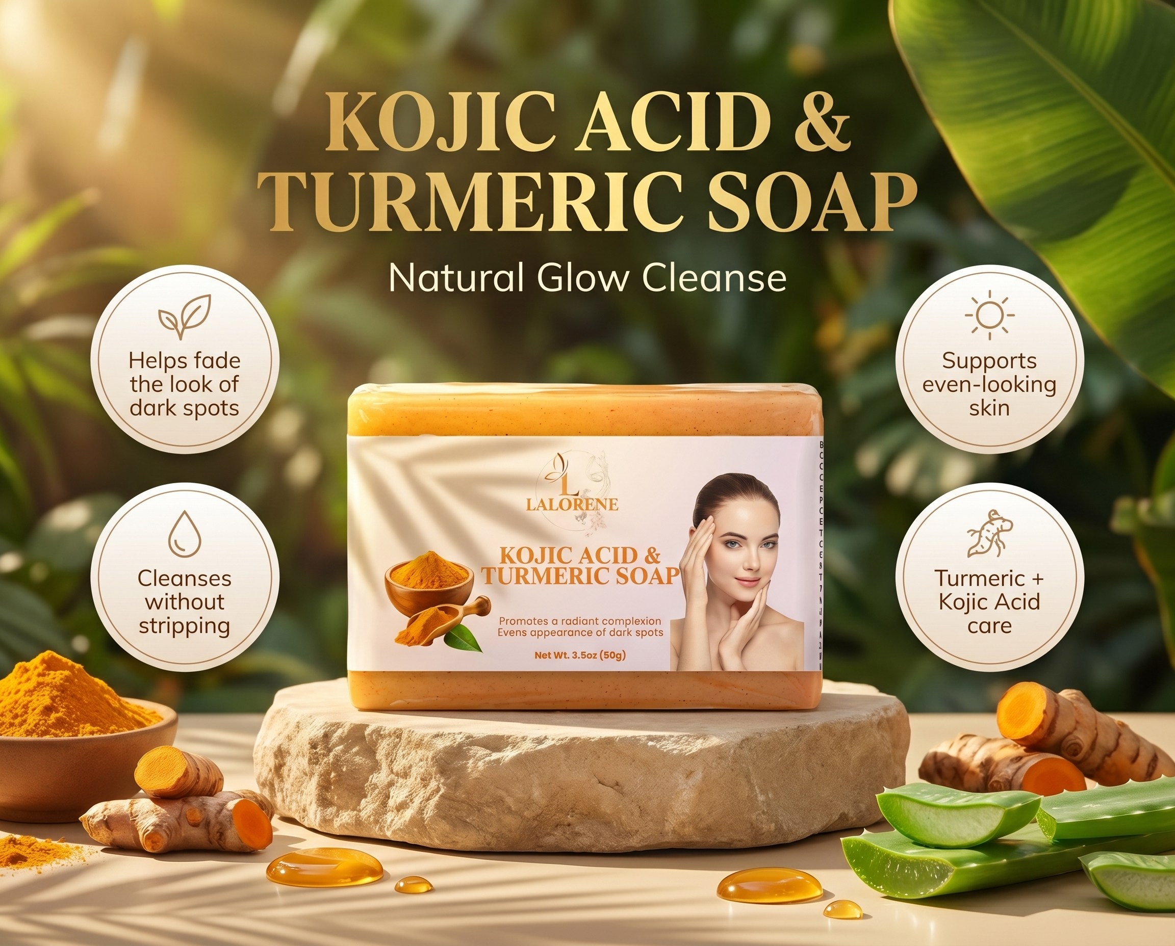 Kojic Acid & Turmeric Soap